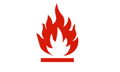 fire hazard sign isolated on transparent background