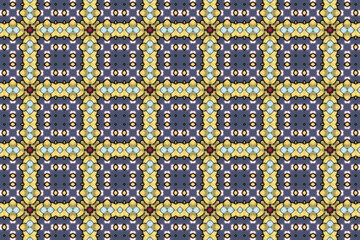 Seamless Tile Endless Background Symmetric Geometric Textile Visual Texture Cloth Design Luxury Interior Template Graphic Digital Art Fashion Fabric Decoration Shape Perspective Wallpaper Pattern.