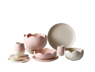 Pink Petal Tableware Series Modern Home Collection.