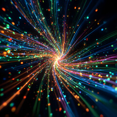 Multicolor Particle Vortex Explosion