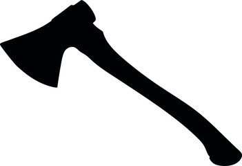 axe silhouette vector illustration, axe black symbol, axe icon