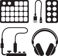 Audio Equipment and Accessories Icons