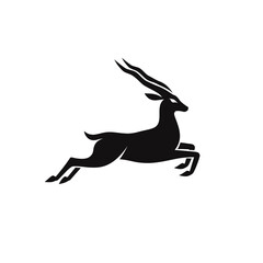 Stylish Blackbuck Antelope Logo Design