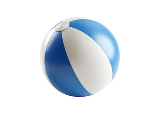 Blue white inflatable sphere ball beach, Isolated, Png Transparent Background