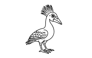 Fototapeta premium Illustration of Hoatzin Bird in Nature, Wildlife Art, Exotic Environment, Vector Design