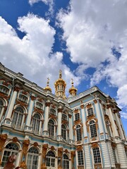 Catherine Palace on a bright summer day. in Pushkin,Tsarskoye Selo,Saint-Petersburg,Russia, 