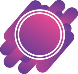 Fototapeta premium Vibrant pink and purple gradient background with a circular frame ready for your text or product