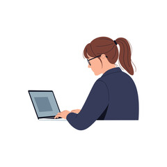 people doing work with laptop Hands typing on a laptop keyboard