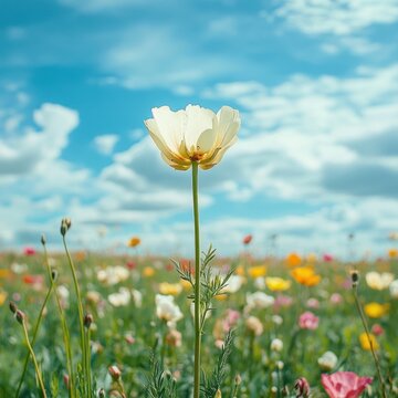 Prony flower field sky outdoors.