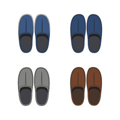 Pairs of House Slippers in Various Colors