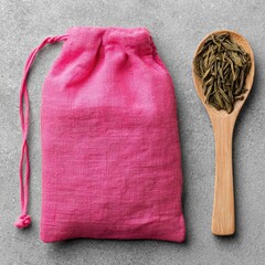 Pink Pouch and Spoon