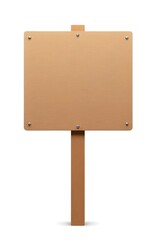Blank wooden signboard. For inserting custom text, symbols, or signage. Perfect for presentations, marketing materials, or design mockups