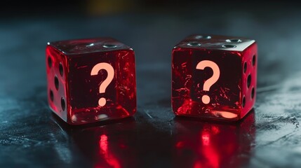 Transparent dice, Question mark instead of number