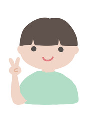Hand-drawn Boy Gesture Illustration Set / 手書きの男の子のジェスチャーイラストセット3-2