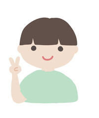 Hand-drawn Boy Gesture Illustration Set / 手書きの男の子のジェスチャーイラストセット3-2