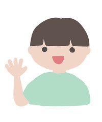 Hand-drawn Boy Gesture Illustration Set / 手書きの男の子のジェスチャーイラストセット3-3