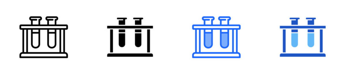 Test Tubes  Icon Set Multiple Style Collection