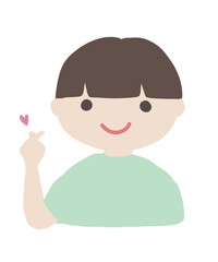 Hand-drawn Boy Gesture Illustration Set / 手書きの男の子のジェスチャーイラストセット3-5