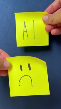 Sad Face and AI Sticky Notes &ndash; Frustration or Misunderstanding of Artificial Intelligence