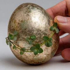 Golden Egg with Clover