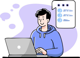 man working on laptop, man with laptop computer, man with laptop 