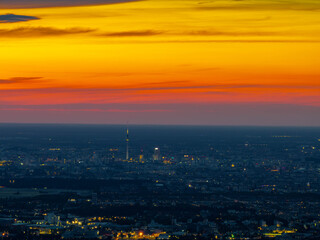 Berliner fernsehturm, Berlin TV Tower during sunset, Berlin Landscape, Germany