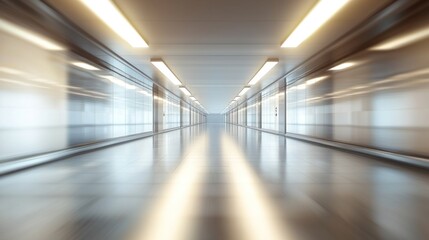 Fototapeta premium Futuristic Corridor: Modern Architecture's Endless Perspective