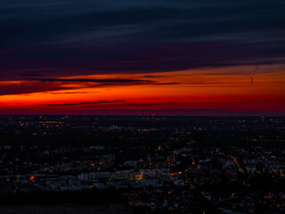 Naklejka premium Berliner fernsehturm, Berlin TV Tower during sunset, Berlin Landscape, Germany