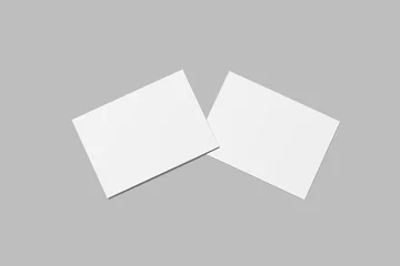 Fotobehang Donkergrijs A4 landscape Flyer Blank Mockup  © loenstock