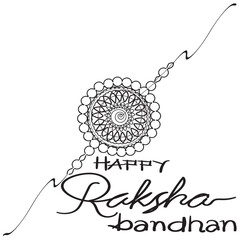 Raksha Bandhan celebration continuous one line drawing. Indian Rakhi Festival Sibling Love in Continuous Outline Ve drawn single line sketch drawing cartoon illustration of Raksha Bandhan