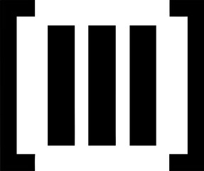 Barcode Icon Silhouette – Product Identification & Inventory Management Symbol

