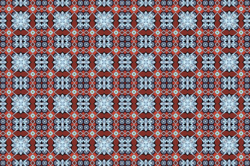 Seamless Tile Endless Background Symmetric Geometric Textile Visual Texture Cloth Design Luxury Interior Template Graphic Digital Art Fashion Fabric Decoration Shape Perspective Wallpaper Pattern.