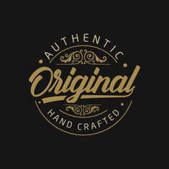 Authentic Original Handcrafted Vintage Logo Design