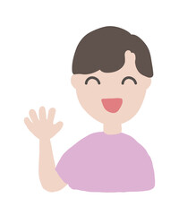 Hand-drawn Boy Gesture Illustration Set / 手書きの男の子のジェスチャーイラストセット4-7