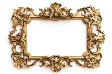 Ornate golden vintage picture frame