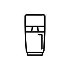 Outline icon a hotel minibar with three compartments isolated