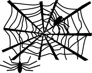 spider web in haunted forest hellowen concept. vector files