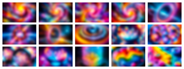 Abstract vibrant swirls of color a mesmerizing blend of purple pink blue orange and yellow hues