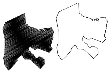 Seremban City (Malaysia, Negeri Sembilan State) map vector illustration, scribble sketch City of Soghomban or Somban map