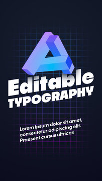 Text Animation Template with 3D Object