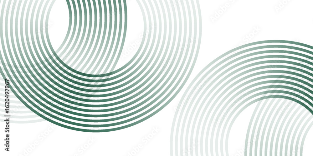 Poster green white abstract background overlap layer on bright space with circles effect decoration. eps 10