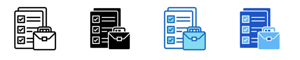 Fototapeta premium Plan Document Icon Set Multiple Style Collection