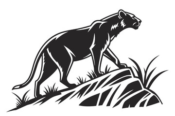 Render animal sihouette black vector