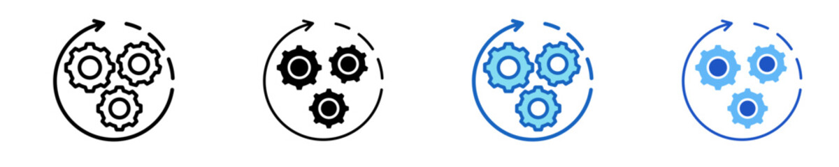 Restart Arrows  Icon Set Multiple Style Collection