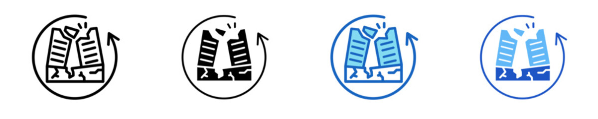 Disaster  Icon Set Multiple Style Collection