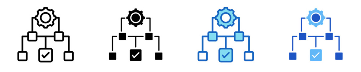 Obraz premium Business Framework Icon Set Multiple Style Collection