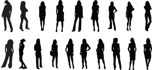 vector silhouette of a woman