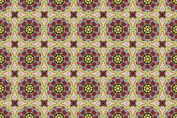 Seamless Fabric Interior Graphic Wallpaper Cloth Digital Background Fashion Design Tile Textile Geometric Texture Art Template Luxury Perspective Visual Shape Decoration Endless Symmetric Pattern.