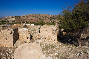 Ruins in the abandoned ghost-village of Souskioú, Paphos District: deserted ex-Turkish enclave in Greek Cyprus.