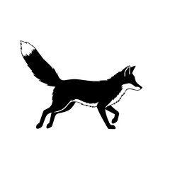Stylized fox silhouette illustration with internal outline details. Perfect for logo design, wildlife themes, tattoos, or minimal animal graphics